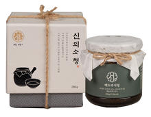 Load image into Gallery viewer, [추석선물] 신의 소청 (배도라지청) 1박스 구입시 백년고 흑마늘(10포) 1박스 선물