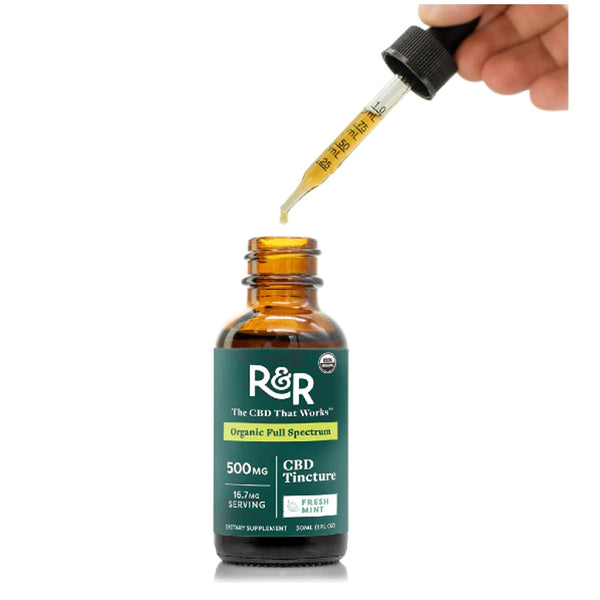 R&R Medicinal 500MG Fresh Peppermint HEMP Tincture