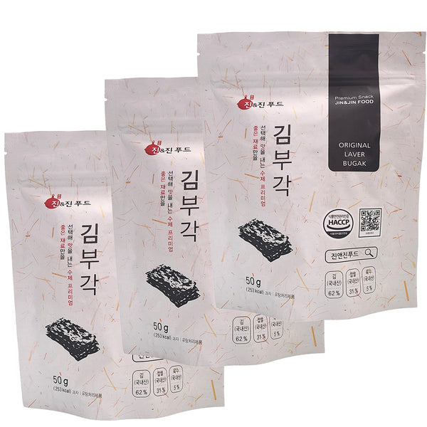 3세트 수제 프리미엄 전통 김 부각 50g